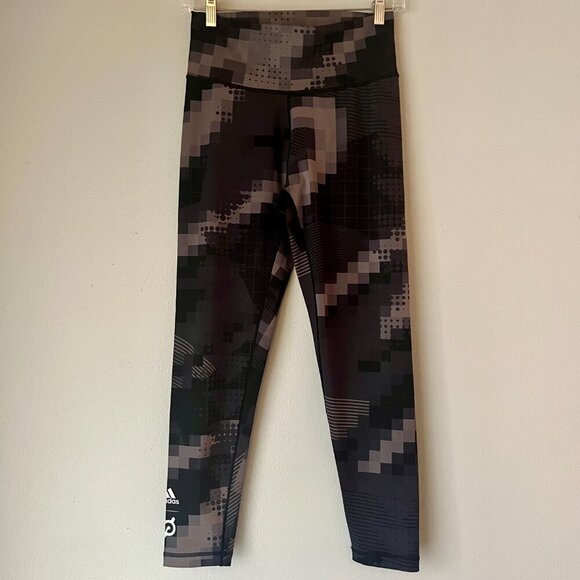Adidas X Peloton Believe This High-Waisted 7/8's Tight Leggings Granite Size M - Picture 5 of 8